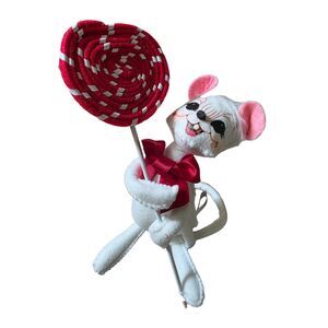 Lolli Love Mouse 2012 Annalee Valentine's Day Mobilitee 6" Plush Felted Figure
